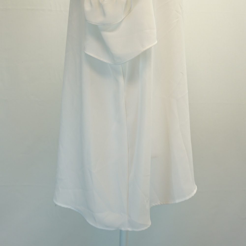 NY Collection Ruffle Cold Shoulder Blouse Top - Picture 3 of 8